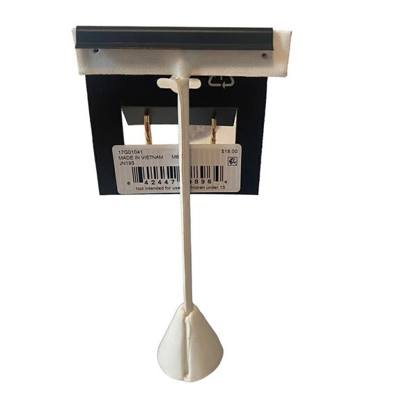 Napier Coin Drop Sparkly Shamrock Earrings in Green, Gold & Clear Pave Crystals - Picture 4 of 6